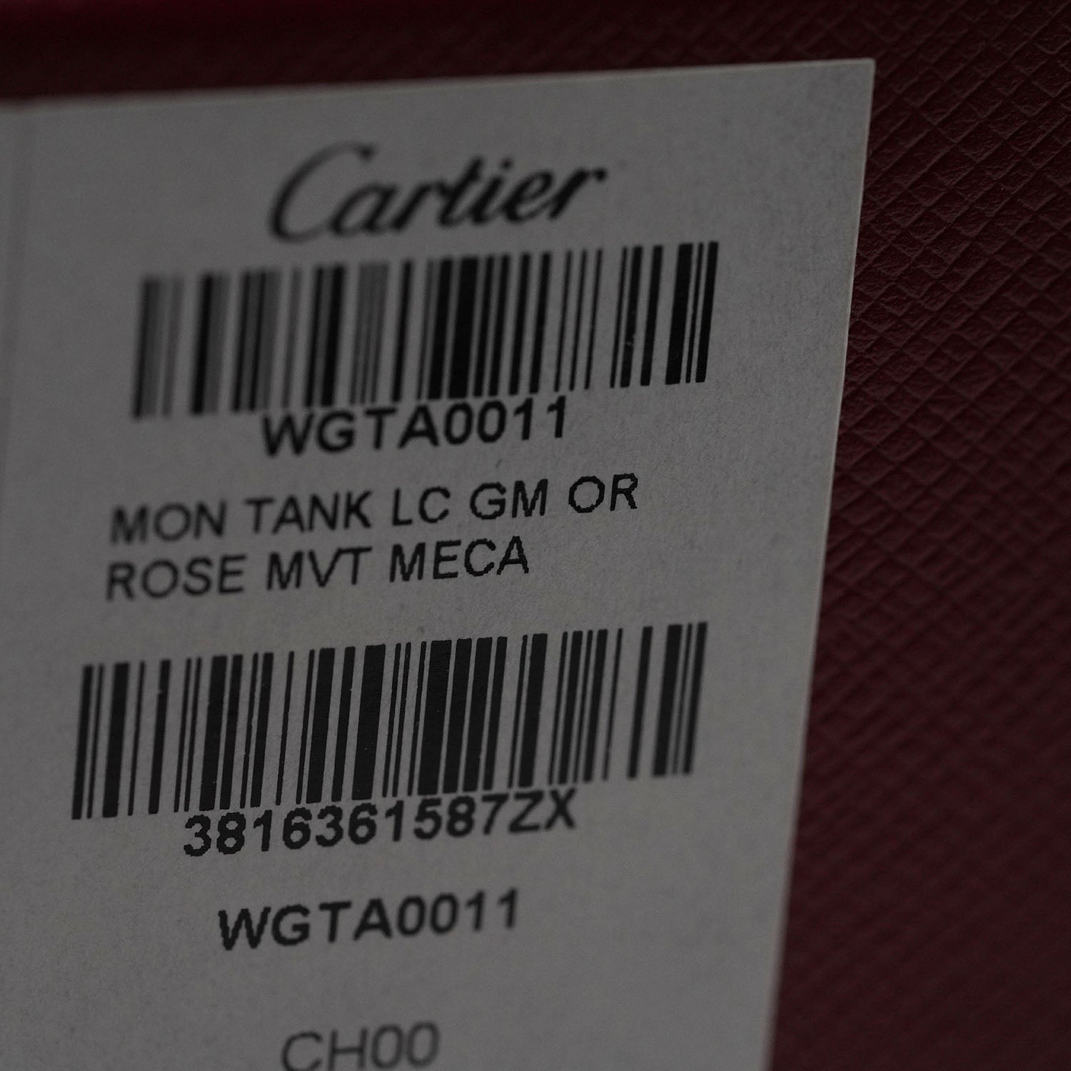 Tank Louis Oro Rosa - Cartier